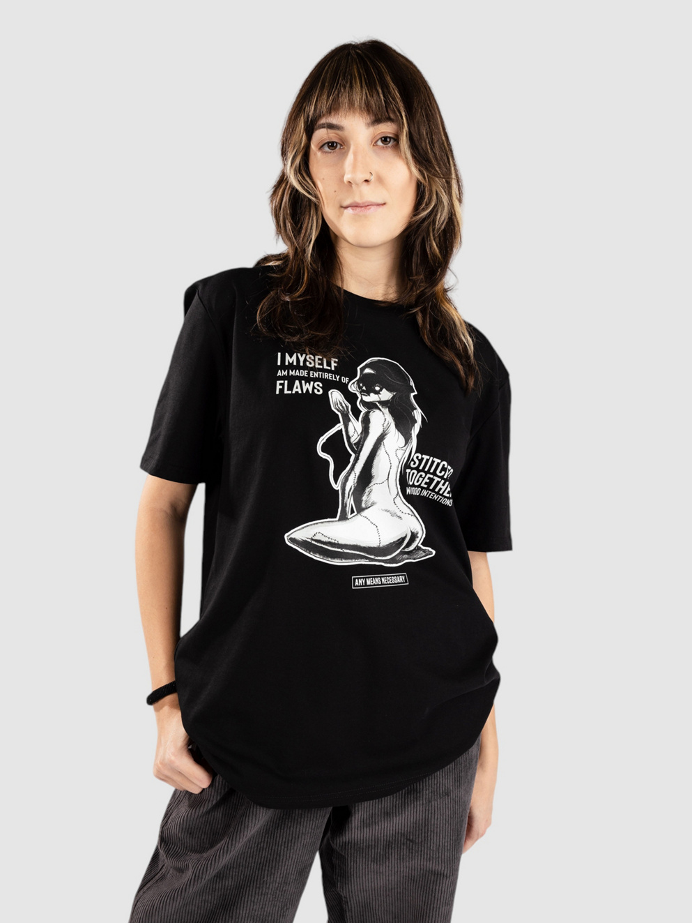 Any Means Necessary Flaws T-Shirt black