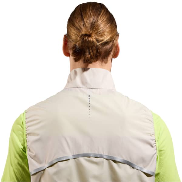 Veste running ODLO ZEROWEIGHT VEST SILVER CLOUD/SHARP GREEN