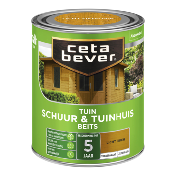 CetaBever Tuinbeits Schuur & Tuinhuis zijdeglans transparant licht eiken 750 ml