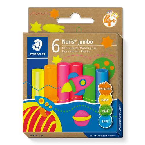 STAEDTLER® Noris® jumbo, Plastilin-Knete 6er-Sets