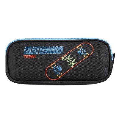 Trousse rectangulaire Skate - 2 compartiments - noir - Viquel