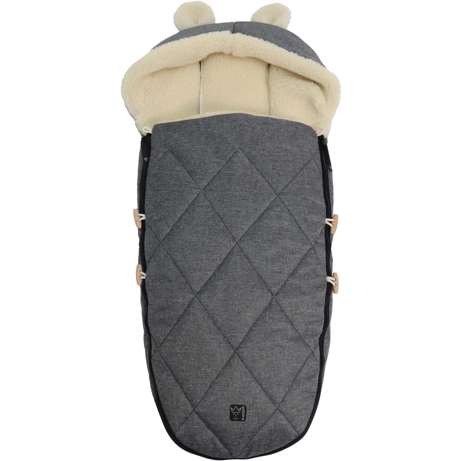 Kaiser Winterfußsack XL EARS WOOL anthracit melange
