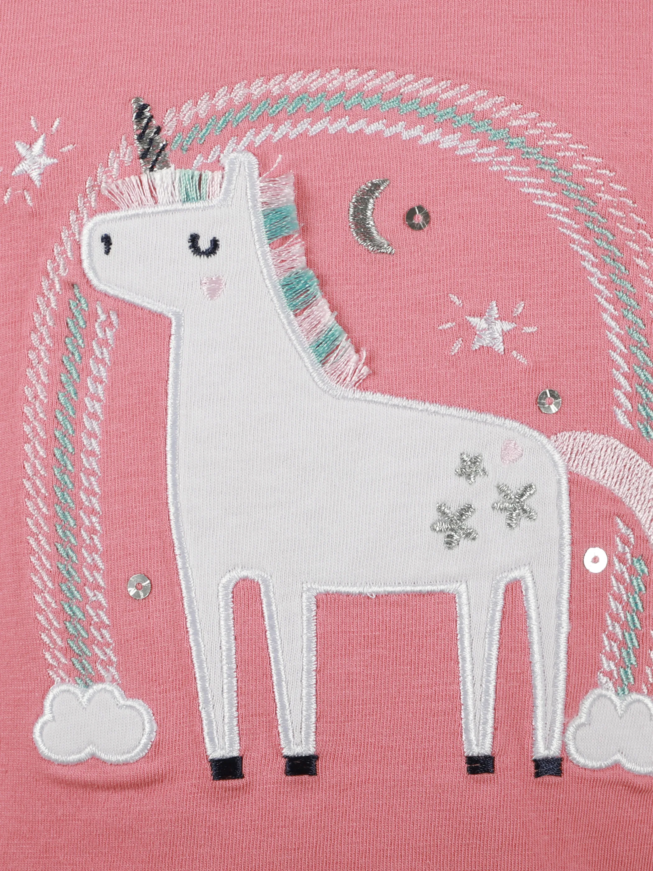 Mädchen Langarmshirt mit Stickerei-Applikation
