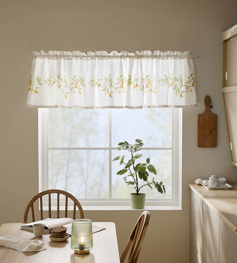 Peach gardinkappe 45x250