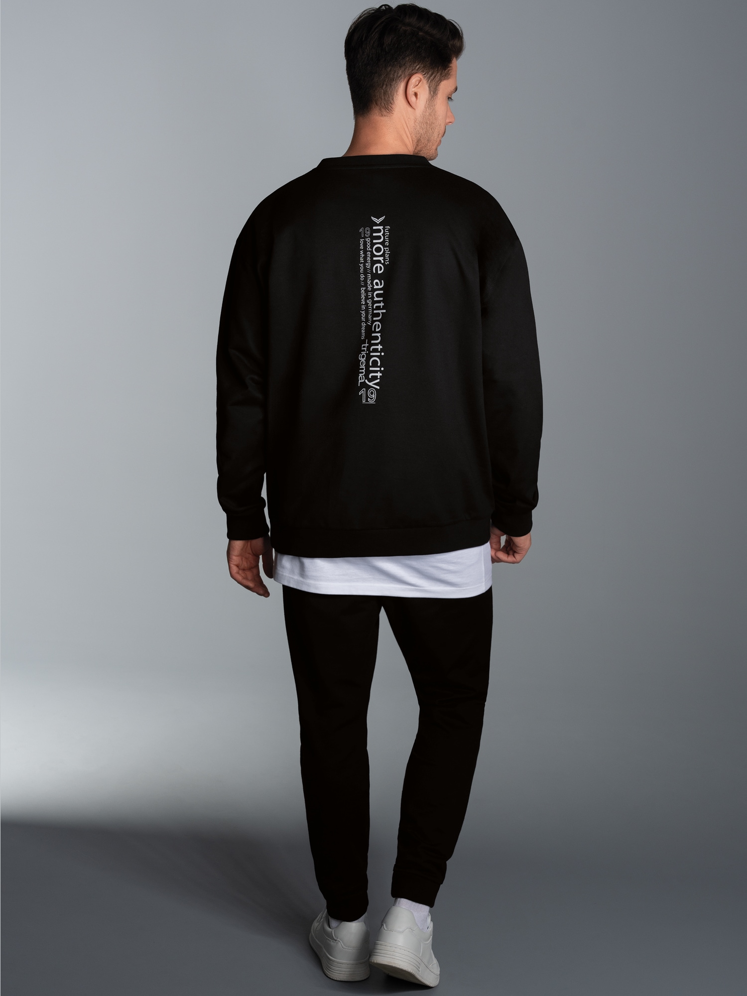 Jogginganzug mit modischen Prints Schwarz