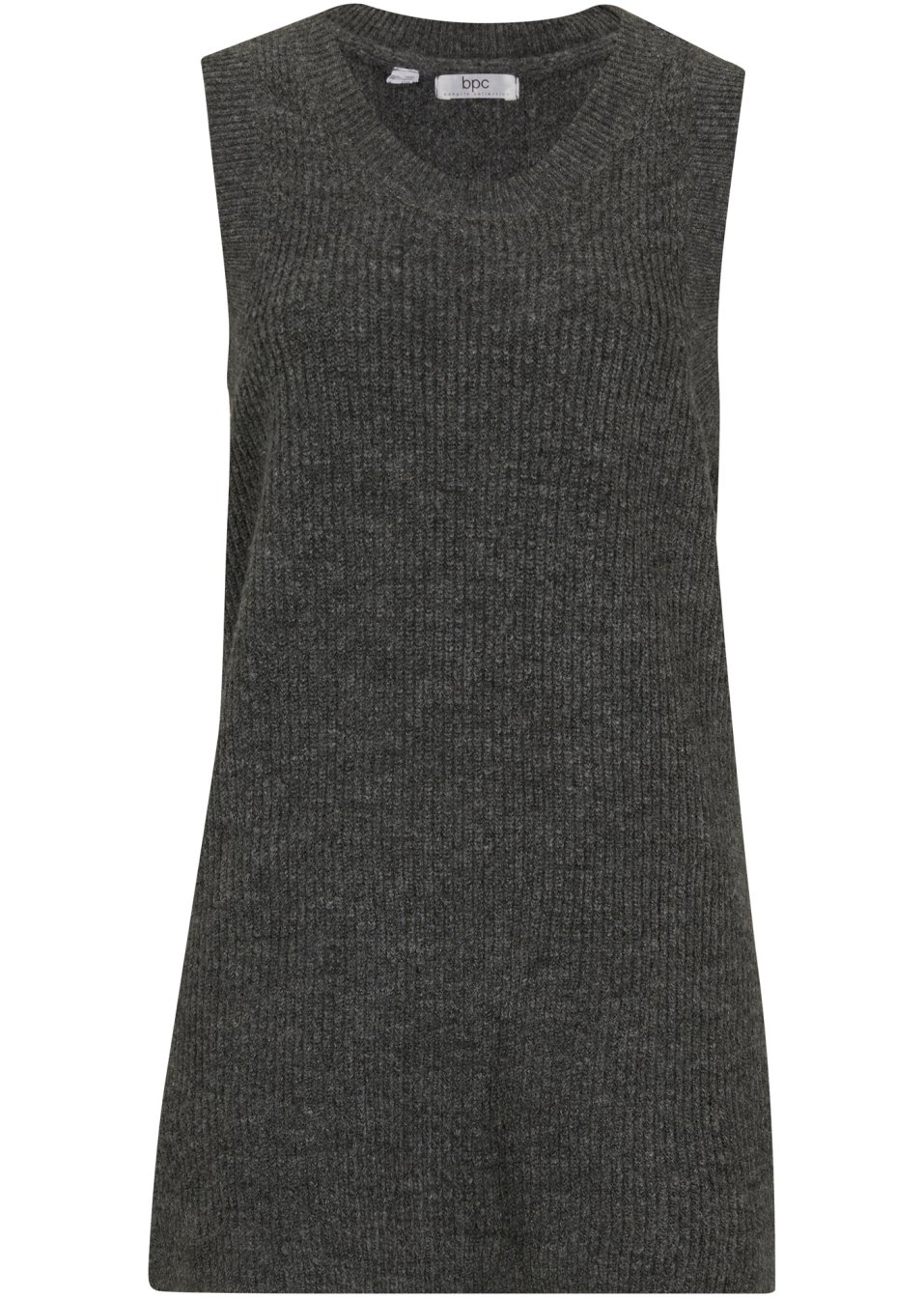 Pull sans manches avec fentes latérales