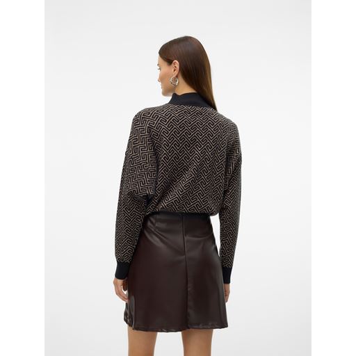 Vero Moda Aria Art Striktrøje, Black, XL
