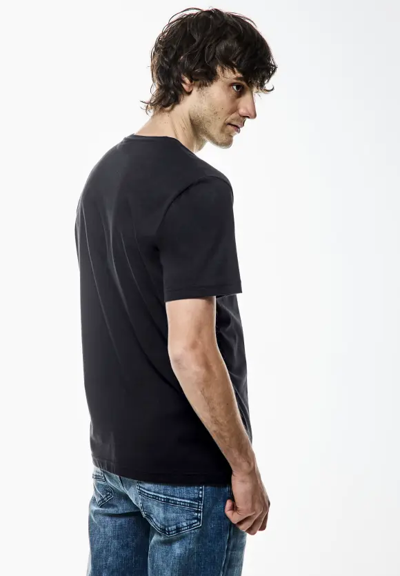 Basic V-Neck  T-Shirt - deep blue