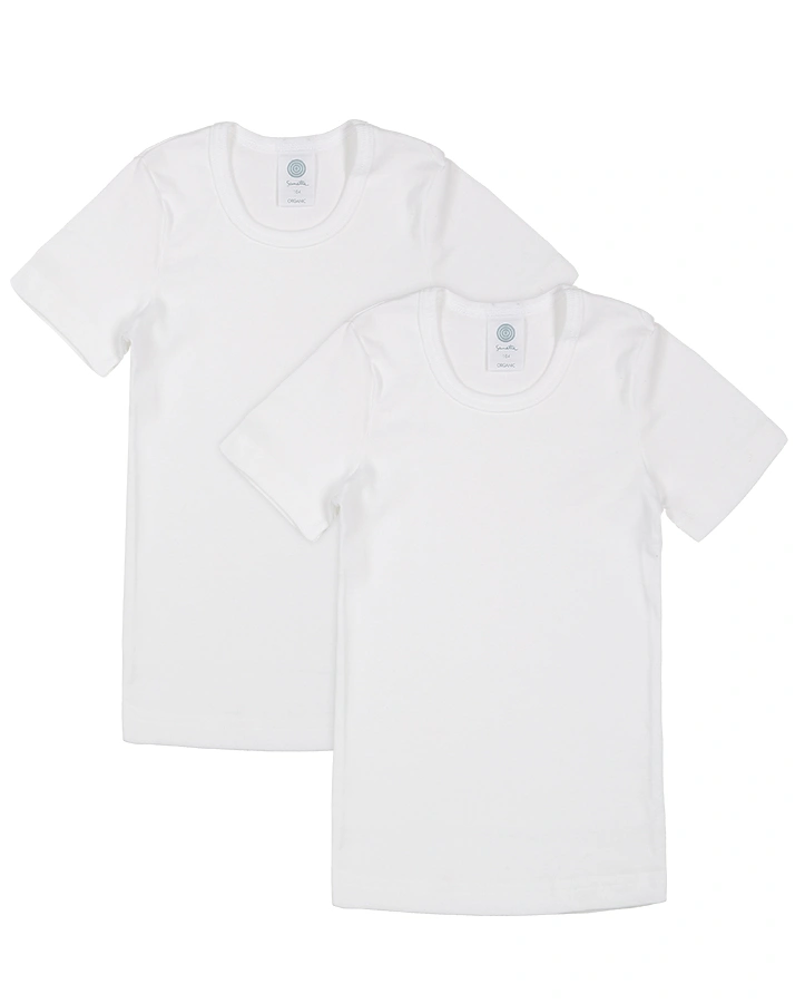 Kurzarm-Unterhemd CLASSIC 2er-Pack in weiß