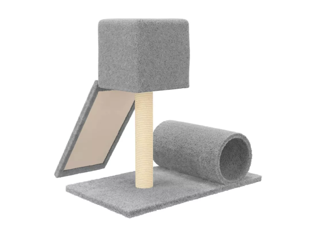 Arbre à chat avec griffoir en sisal Gris clair 59 cm