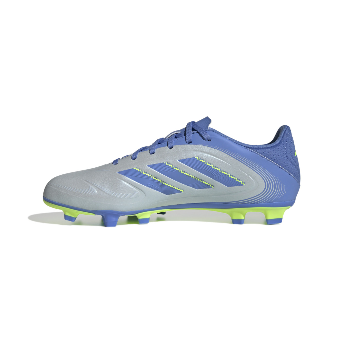 Adidas Copa Pure III Club Gras / Kunstgras Voetbalschoenen (MG) Blauw Grijs Neongeel