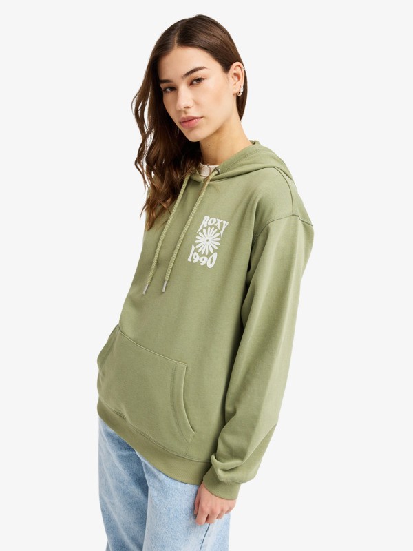 Surf Stoked Terry Vint Sweat à capuche Vert Femme