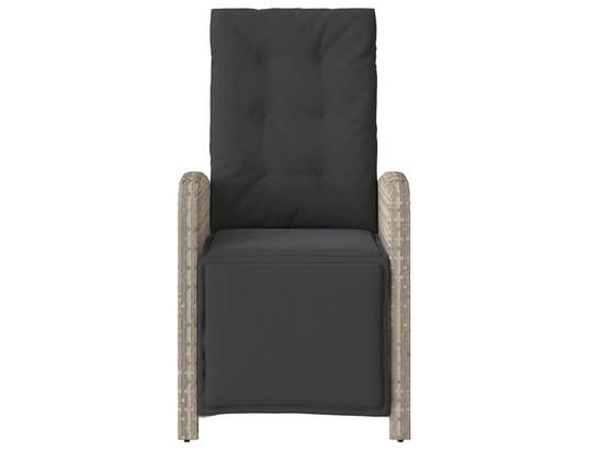 VIDAXL - Chaise inclinable de jardin avec repose-pied gris clair roti...