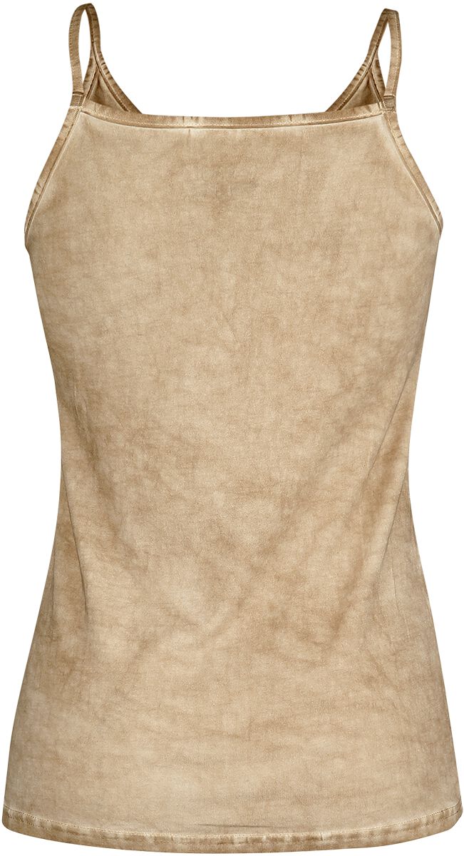 Haut Beige Délavé Avec Imprimé | Rock Rebel by EMP Top
