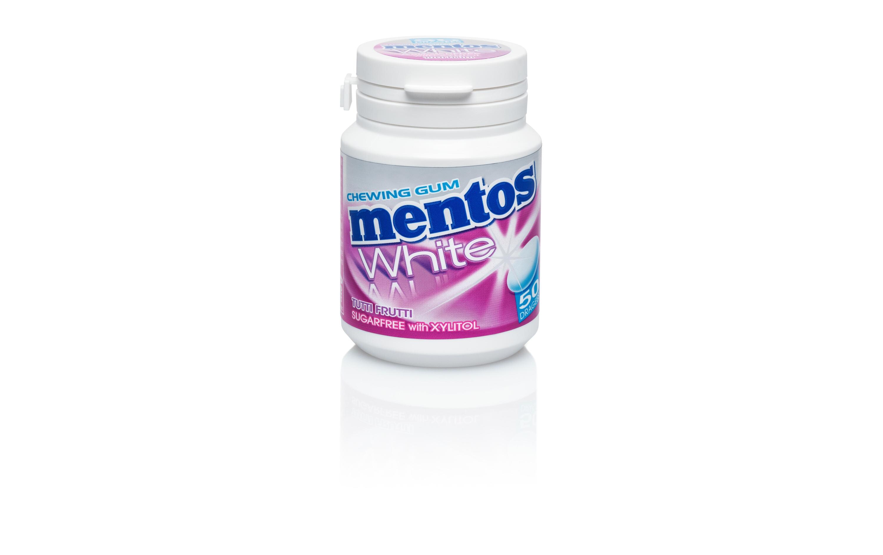 Kaugummi White Tutti Frutti 75 gZahnpflegekaugummi fruchtigem Minzegeschmack