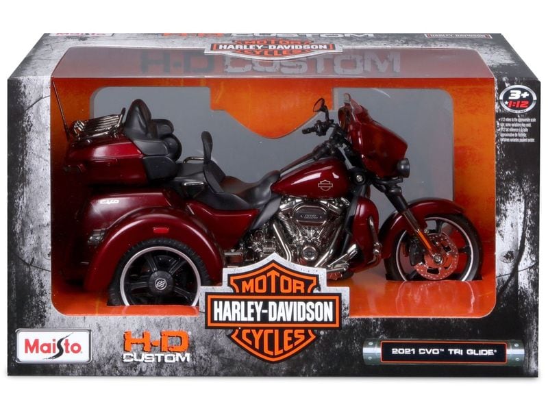 Maisto Motorrad Harley Davidson Trike CVO Tri Glide 2021 1: Sammlermodell im Massstab 1:12