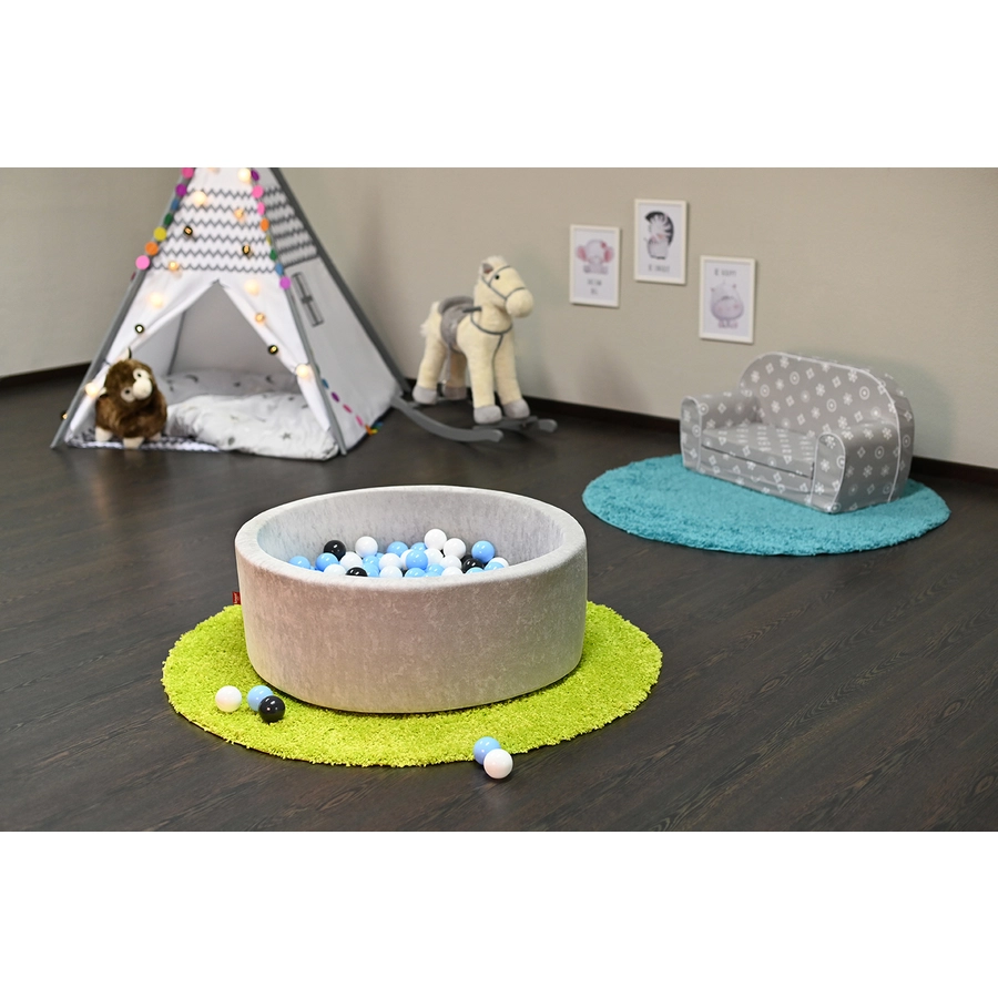 knorr toys® Bällebad soft Grey inkl. 300 Bällen, cremegrauhellblau