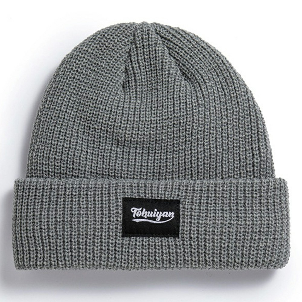 Unisex Reflektierende Strickmütze Beanie Winter Mütze (One Size) - Grau