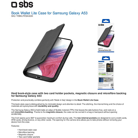 SBS Samsung A53 wallet - sort