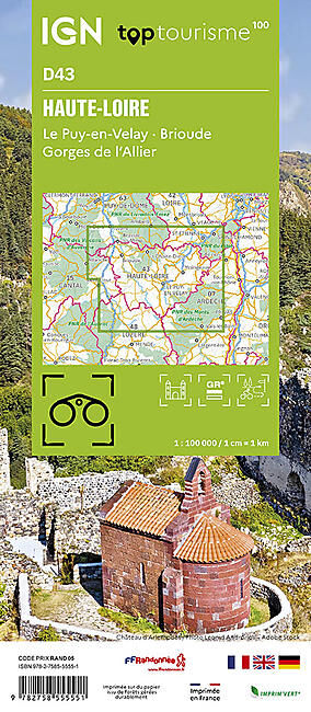 IGN - HAUTE-LOIRE D43 TOP TOURISME 100 IGN
