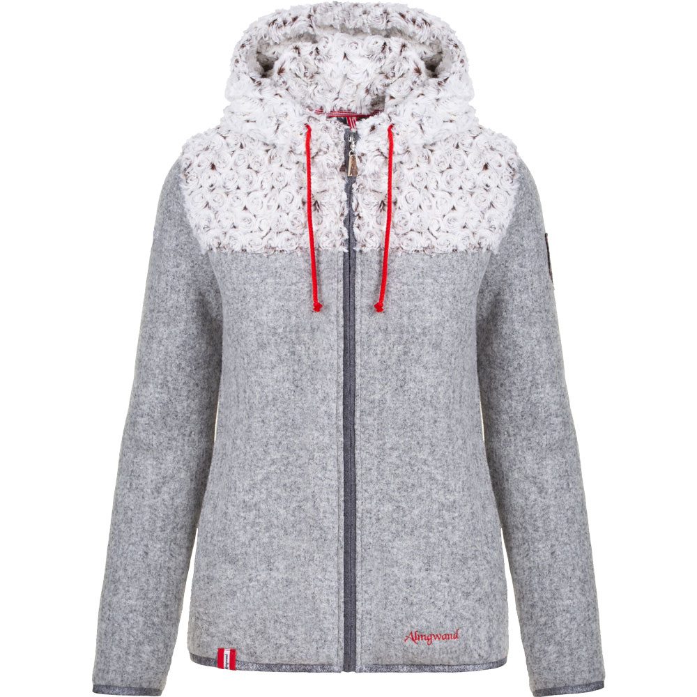 Almgwand Heiggerkogel Kapuzenjacke Damen grau beige