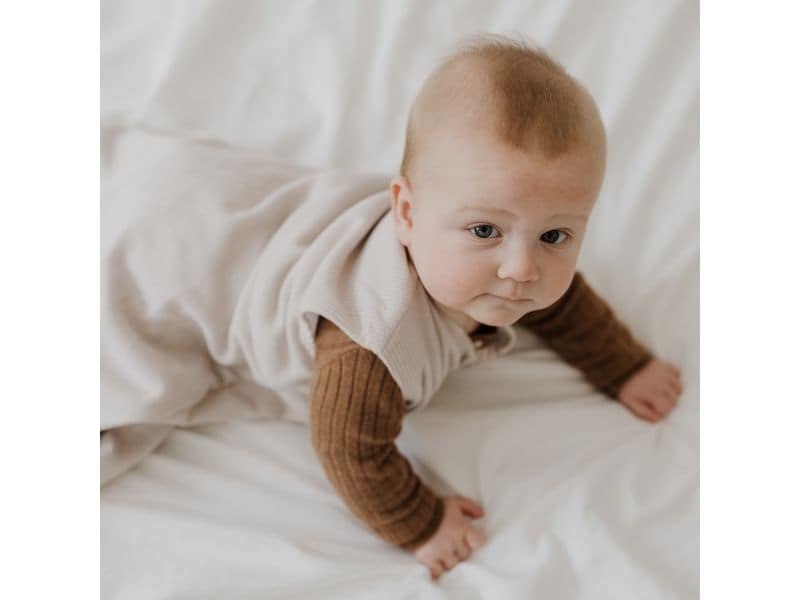 emma & noah Baby-Sommerschlafsack Essential Beige 60 cm Sommerschlafsack für Babys