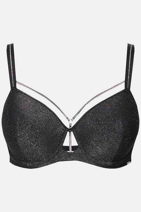 TRUYOU Bügel-BH, Zierband, Softschalen, Metallic-Effekt, Cup C-G
