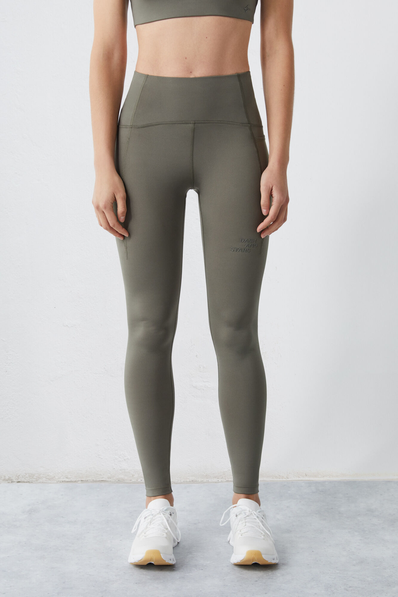 Leggings verdes 4D Stretch - bege
