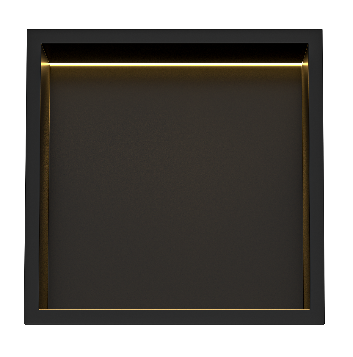 Saniclear Lucio inbouwnis met LED verlichting 30x30cm mat zwart