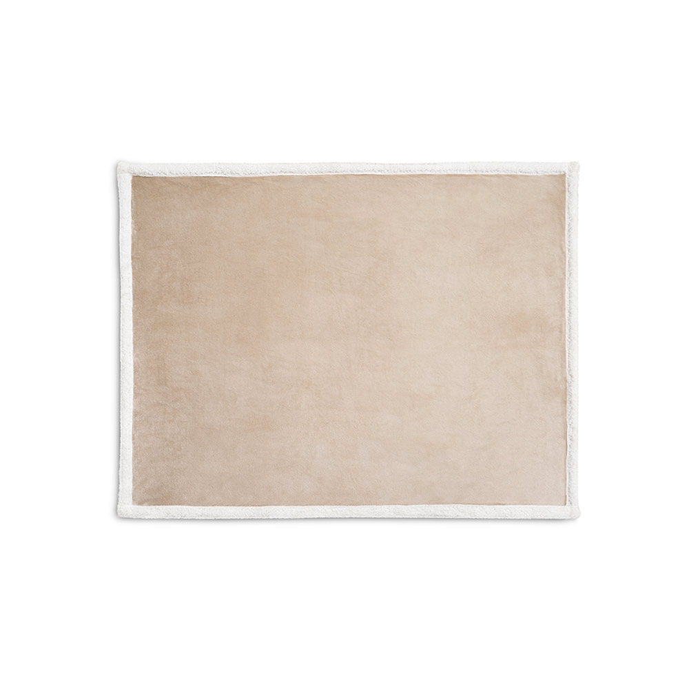 hi!dea 99078 - Couverture polaire réversible (190 g/m²) avec ruban de satin et carte personnalisée