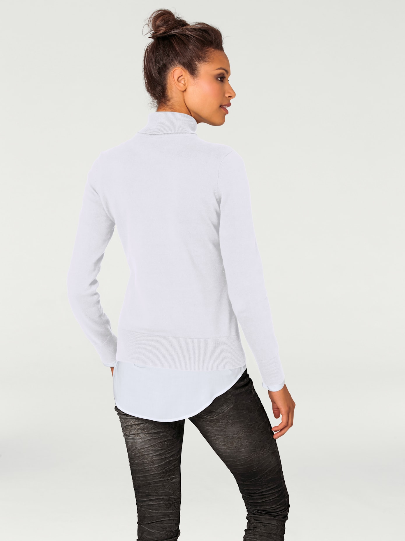 Pull à col roulé superbe basique facile à associer