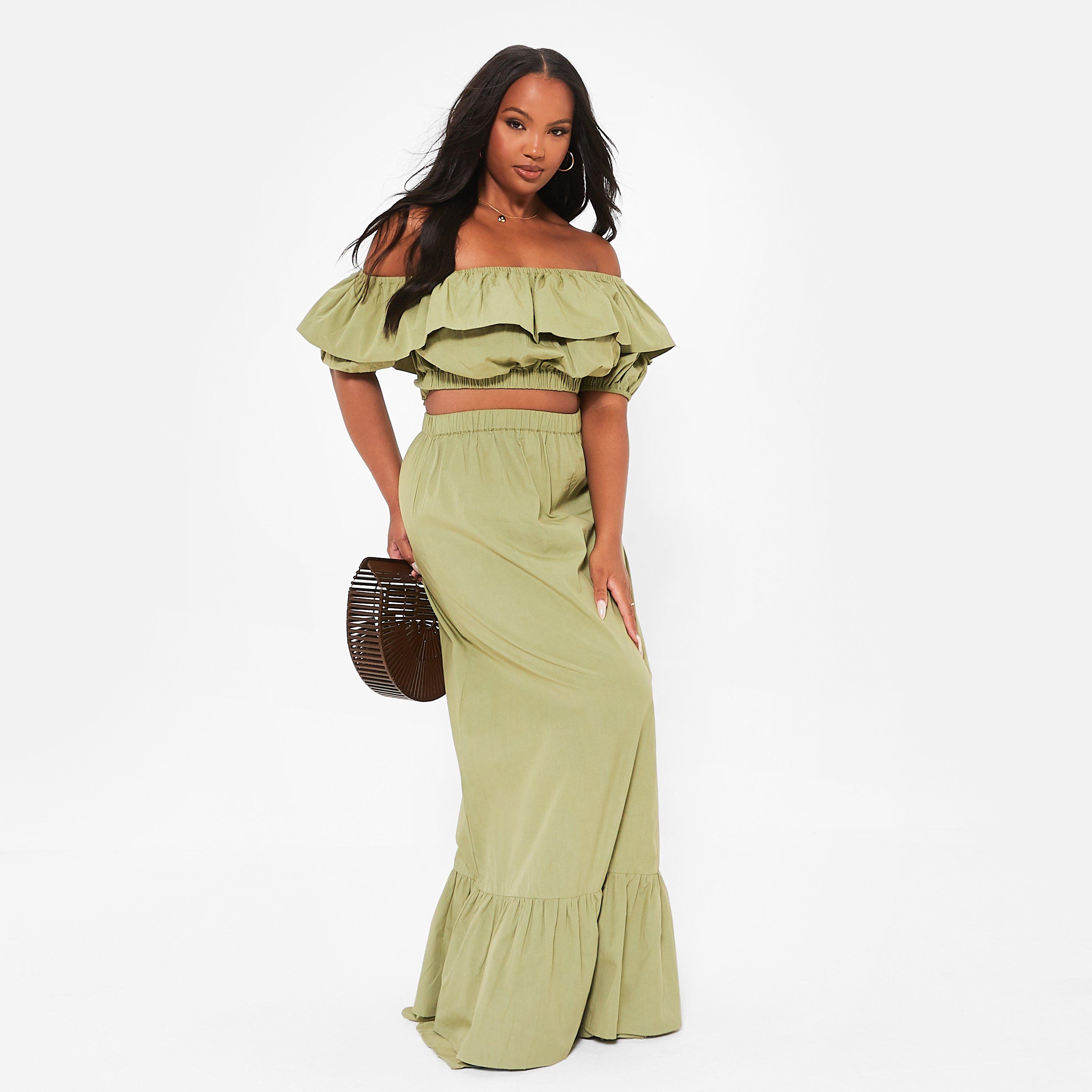 I Saw It First ISAWITFIRST Frill Hem Maxi Skirt Co Ord