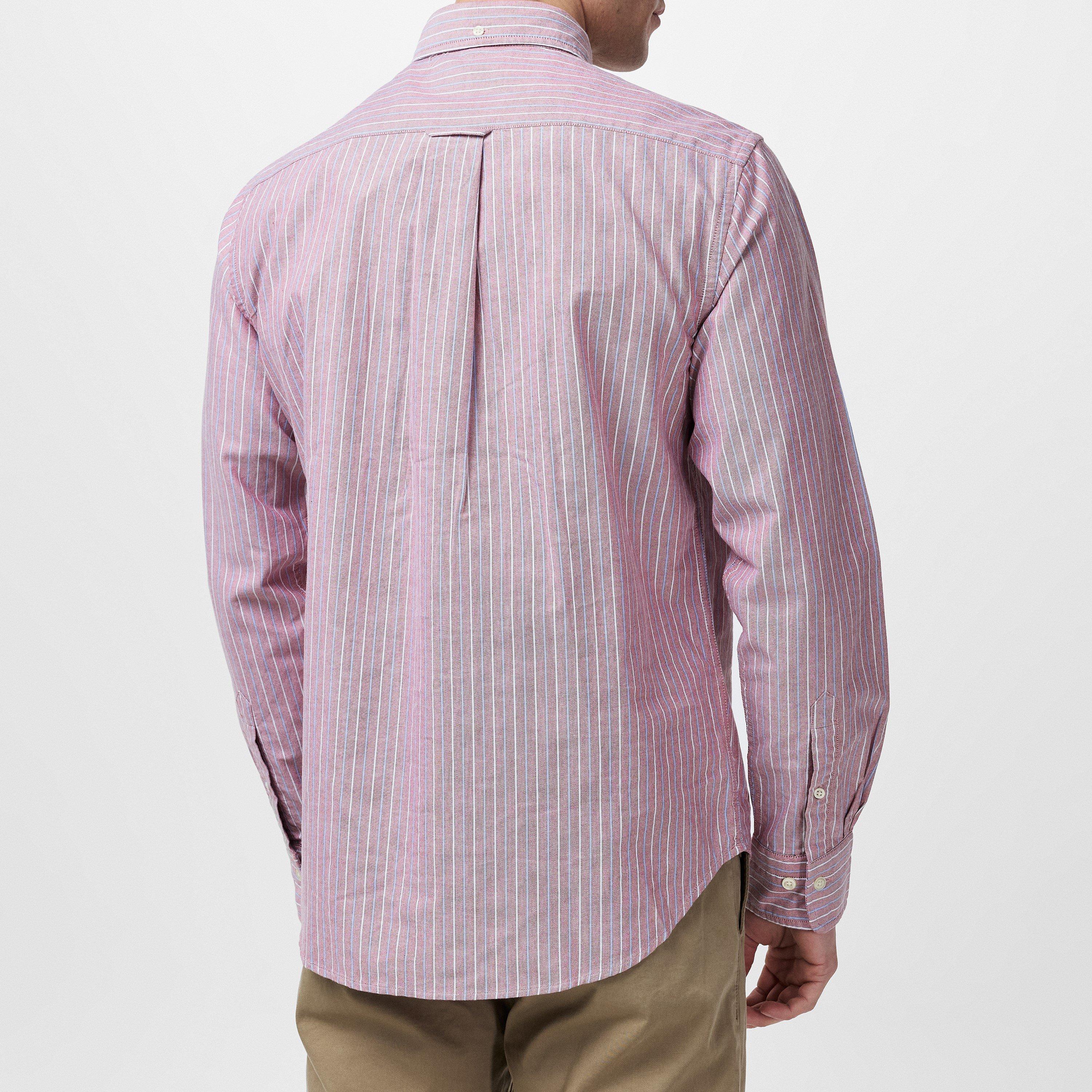 Gant REG OXFORD STRIPE SHIRT IRON RED M