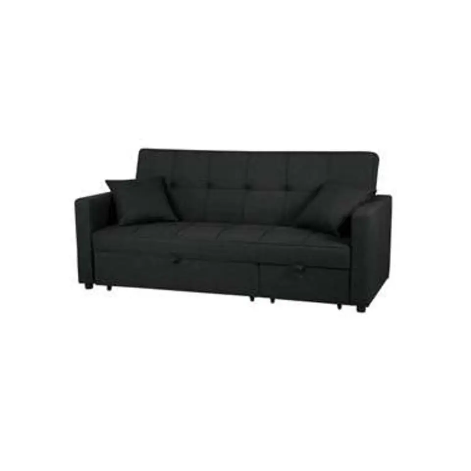 GLOMMA - Slaapbank 3-zits - Zwart - Polyester