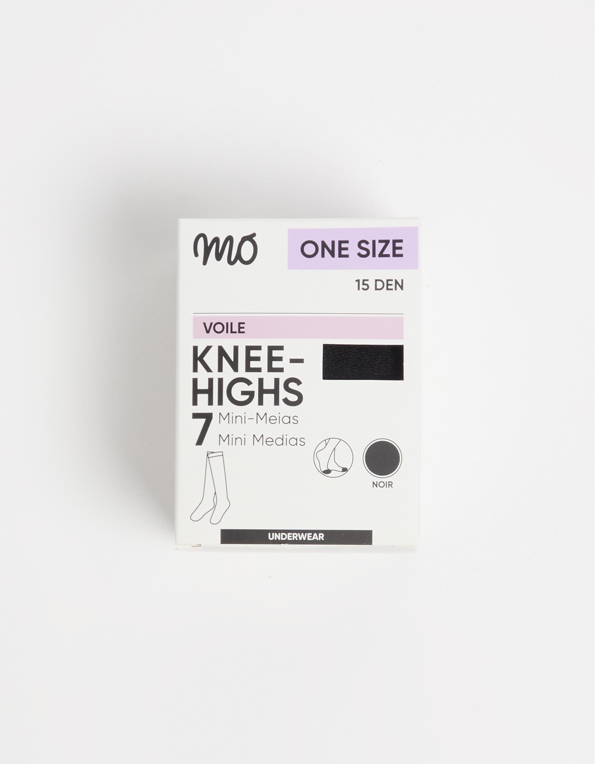 Pack 7 Pares de Mini-meias 15 DEN, Mulher, Preto