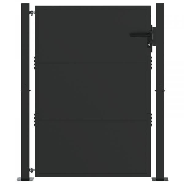 vidaXL Portão de Jardim Preto 100 x 150 cm Aço com Revestimento em Pó - 310065415