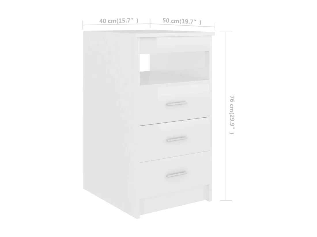 Bureau Blanc brillant 140x50x76 cm Bois d’ingénierie