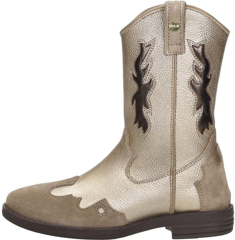 Develab Cowboylaarzen goud Leer Dames