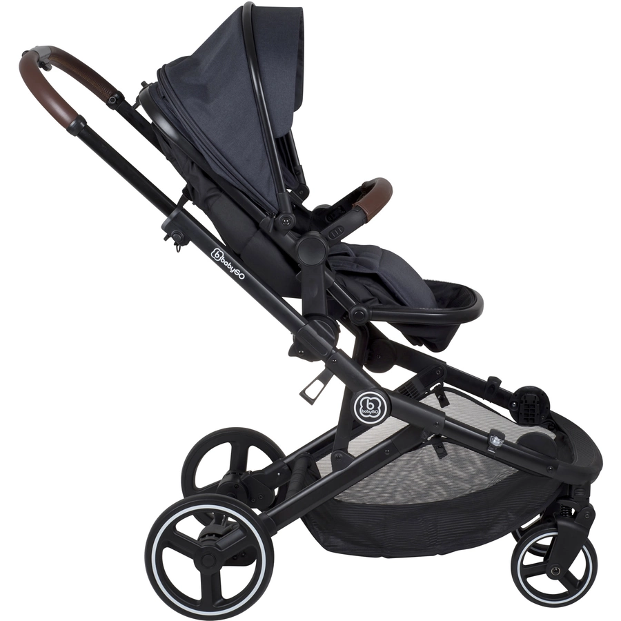babyGO Geschwisterwagen Twinner Grey