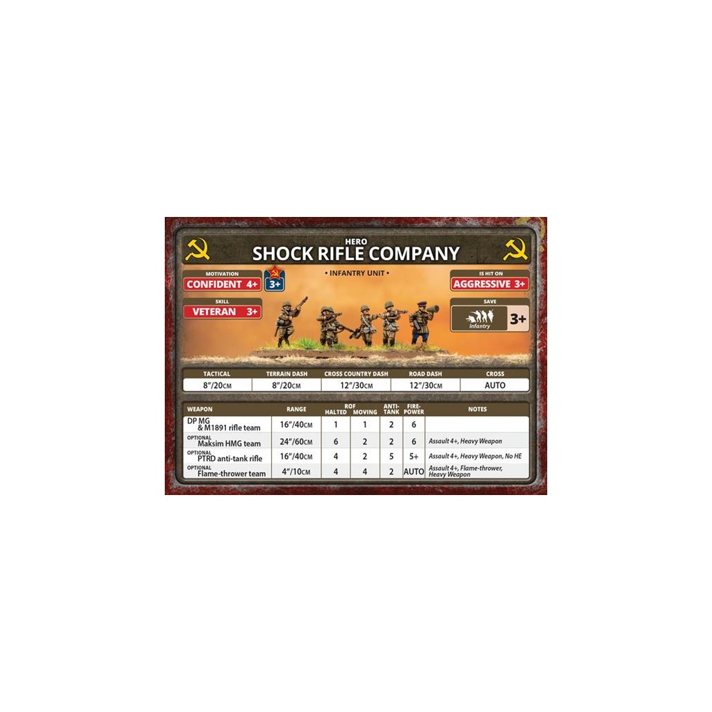 Flames of War - Bagration: Soviet Unit Cards
