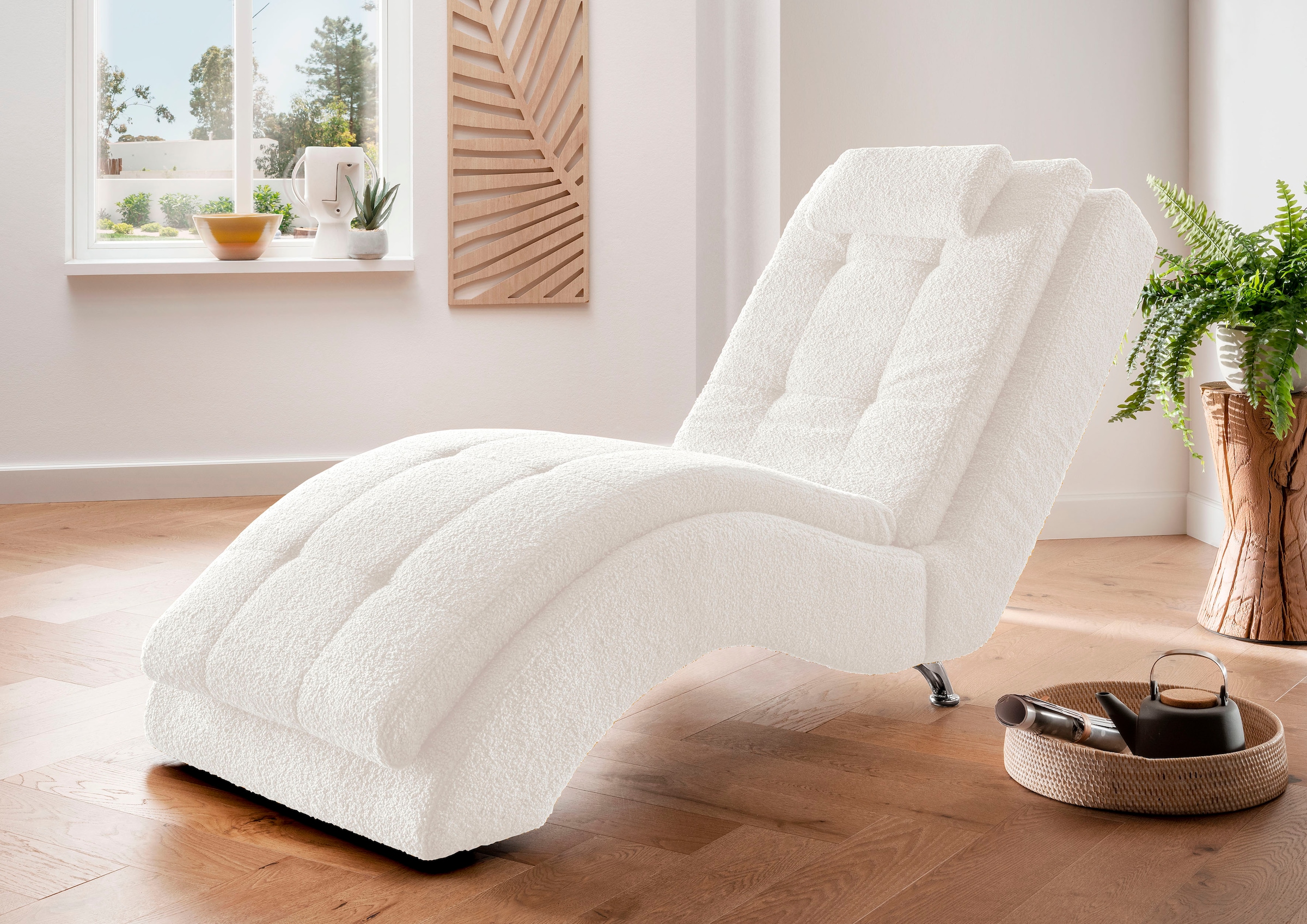 Home affaire Relaxliege »Vengo 2, moderne Solitär Relaxpolsterliege, bequem und elegant« mit Kopfkissen, Mattenoptik auf Korpus