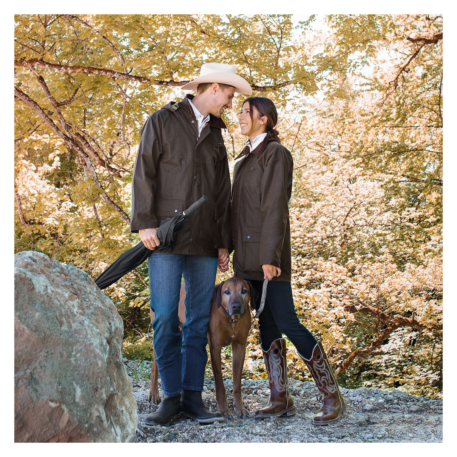 RUGGED EARTH Wachsjacke Basic - braun