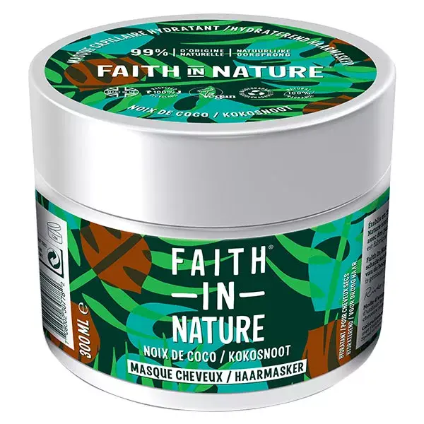 Faith in Nature - Masque cheveux coco et beurre de karité 300ml