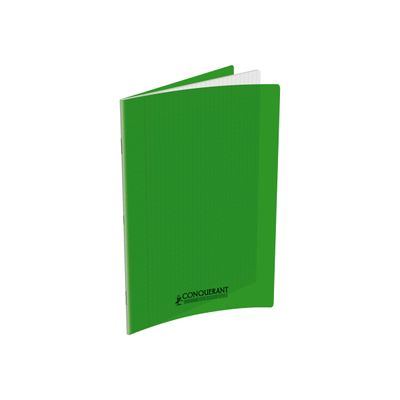 Conquérant Classique - Cahier polypro 24 x 32 cm - 48 pages - grands carreaux (Seyes) - vert