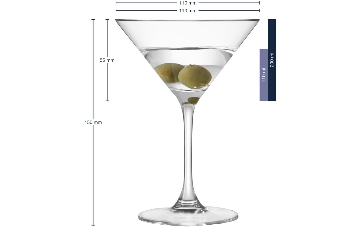 Cocktailglas Ciao 200 ml, 6 Stück, TransparentWiderstandsfähiges Glas für den Alltag