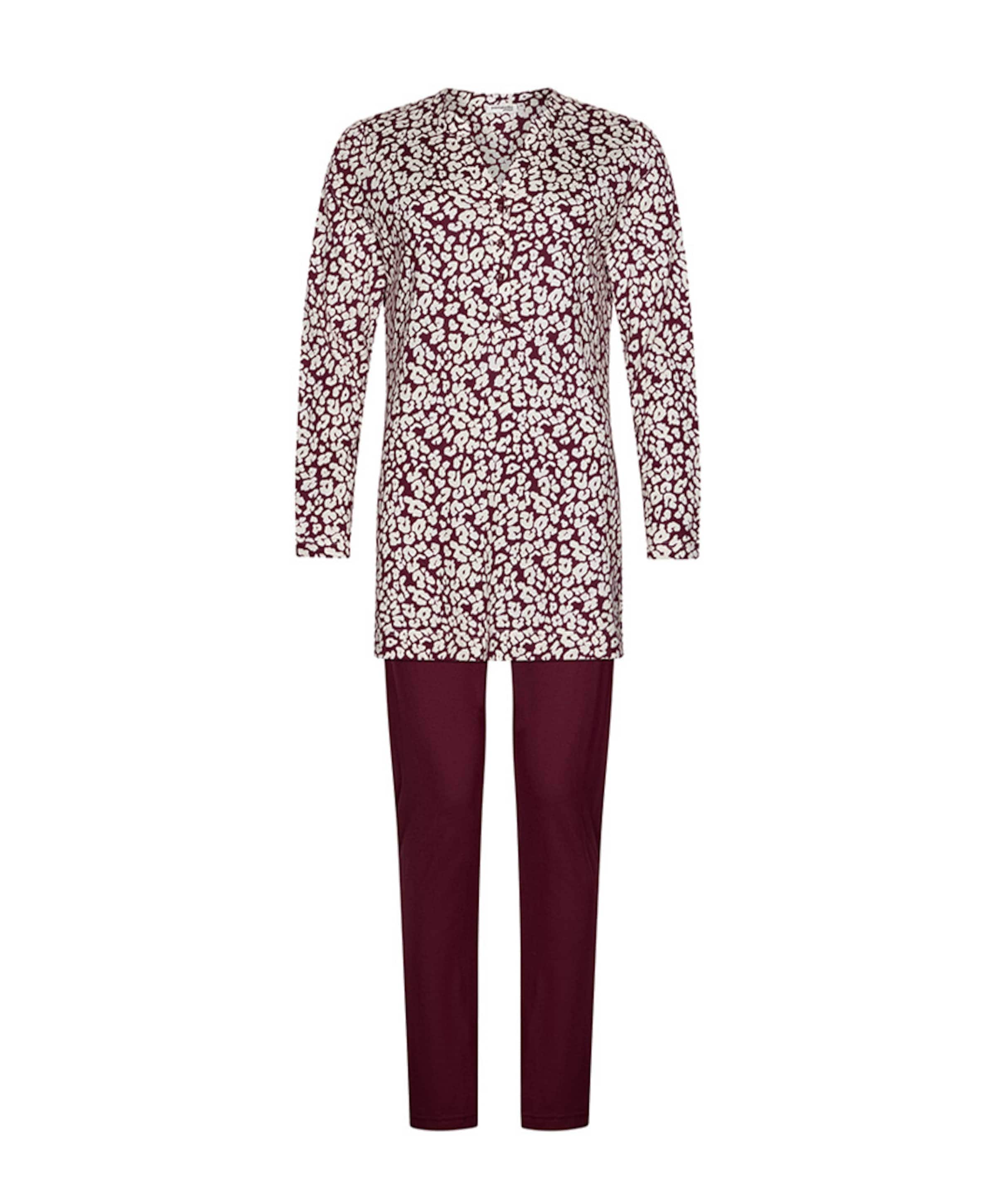 Pastunette Dames pyjamaset bordeaux