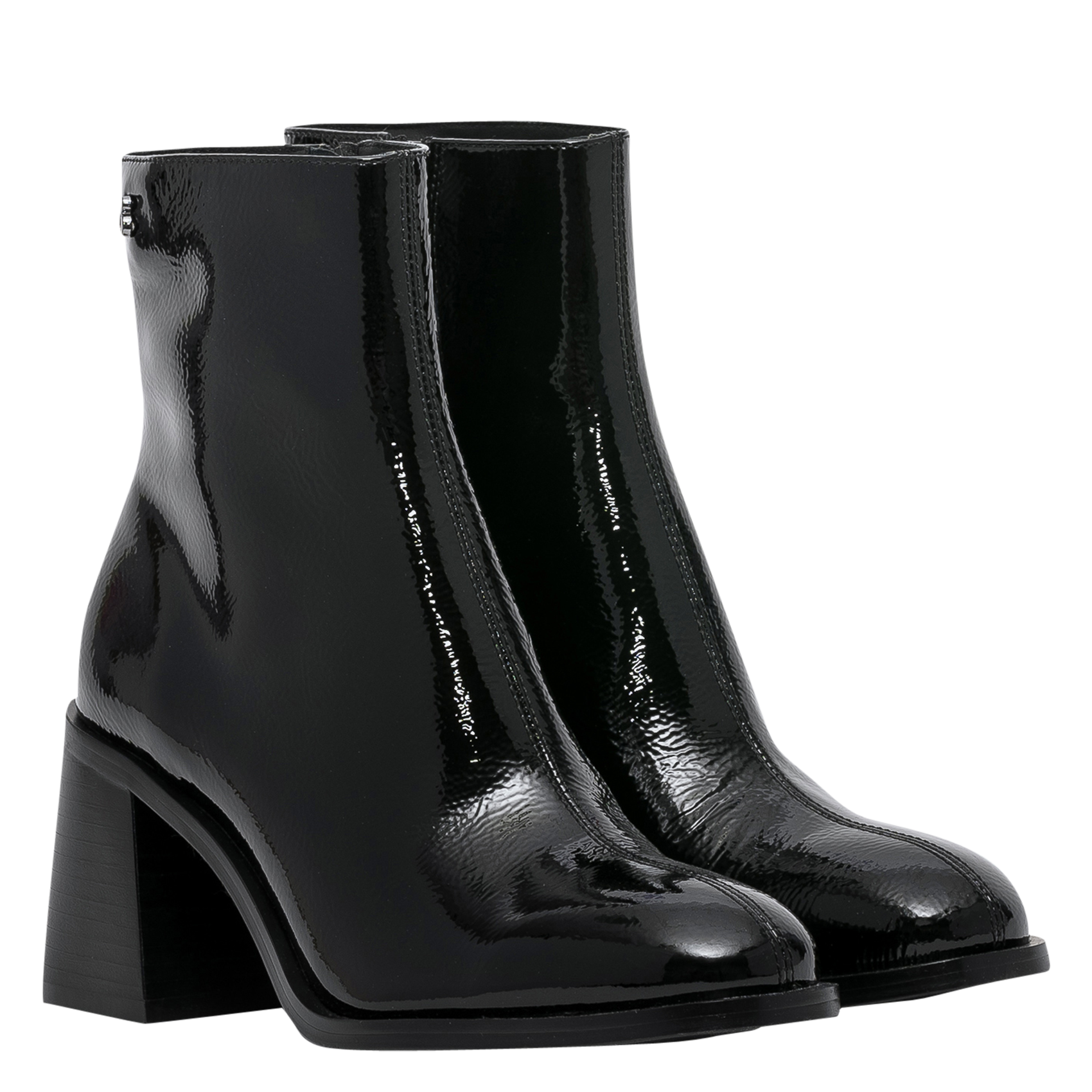 MELI - Boots en cuir vernis | Noir