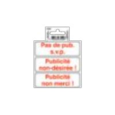 Exacompta - Pictogramme - Publicité interdite - 100 x 100 mm