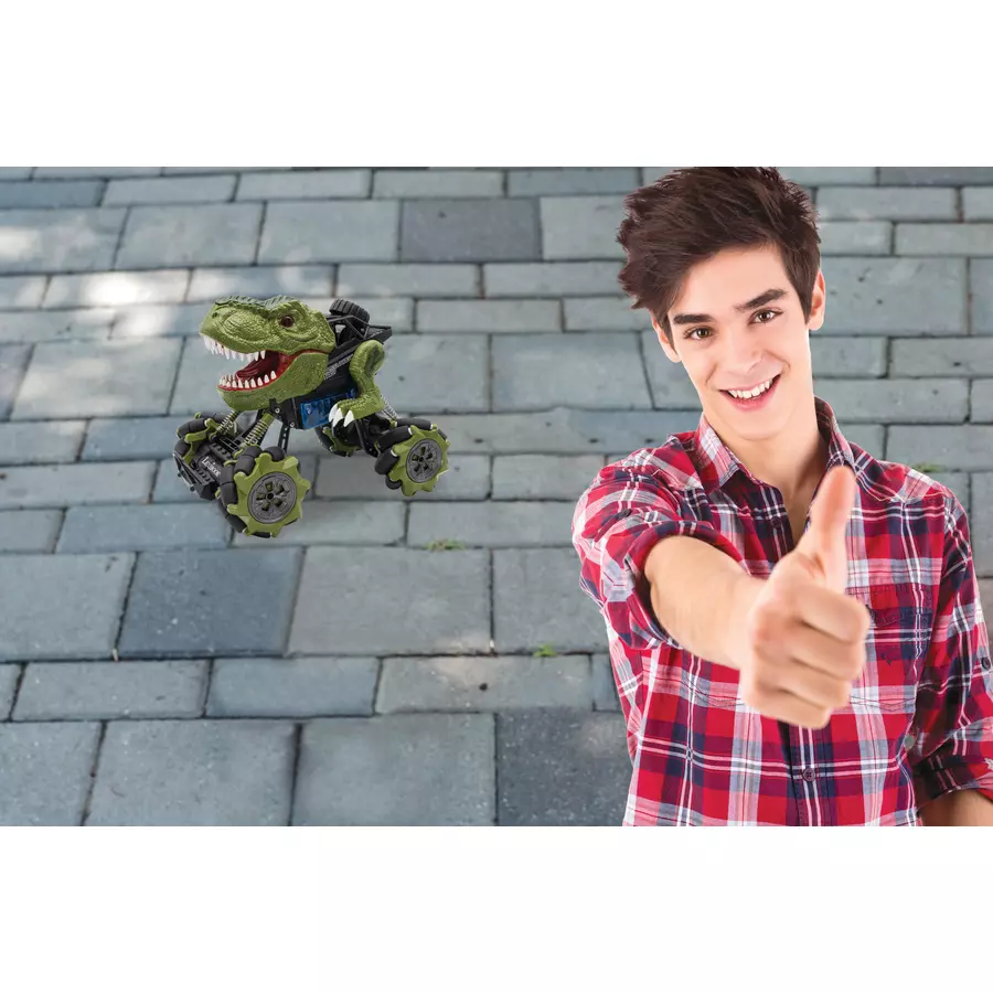 LEXIBOOK Crosslander® Tirex - ferngesteuertes Dinosaurier-Auto, verrückte Stunts, spuckt Rauch