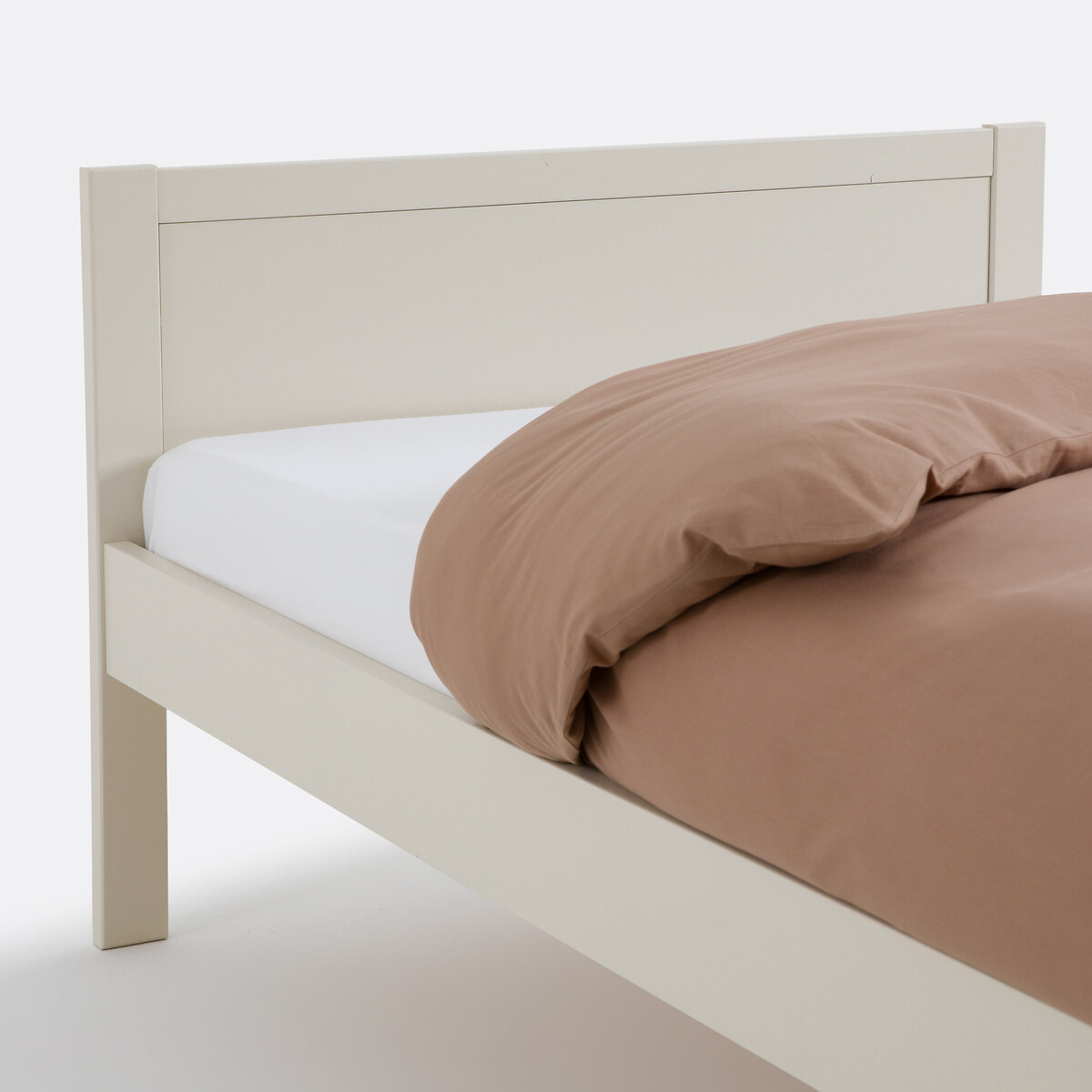 LA REDOUTE INTERIEURS<br>Cama de solteiro em pinho e junco com estrado de ripas, Caneo